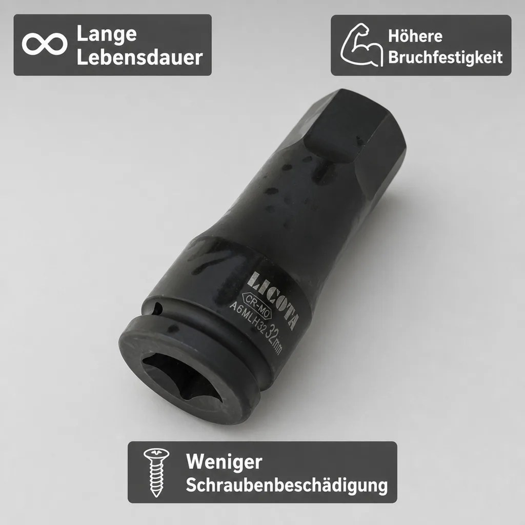 Schlagschraubernuss, Innensechskant H27, 1 Zoll, Werkzeug Schlagschrauber