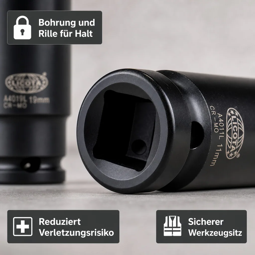 Schlagschrauber Nuss 1/2 Zoll, SW 36, Cr-Mo, Industriequalität