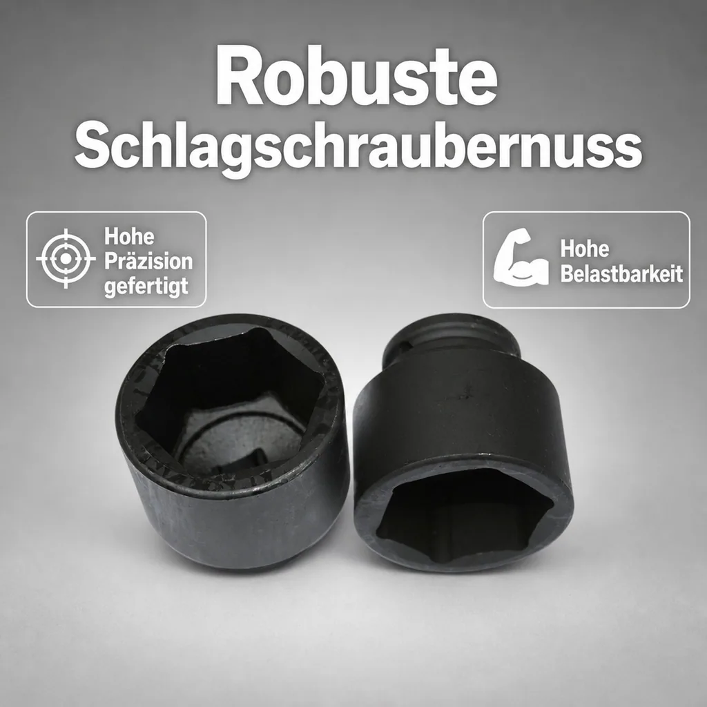 3/4 Zoll Nuss, Schlagschraubernuss SW 48, Chrom Molybdän Stahl