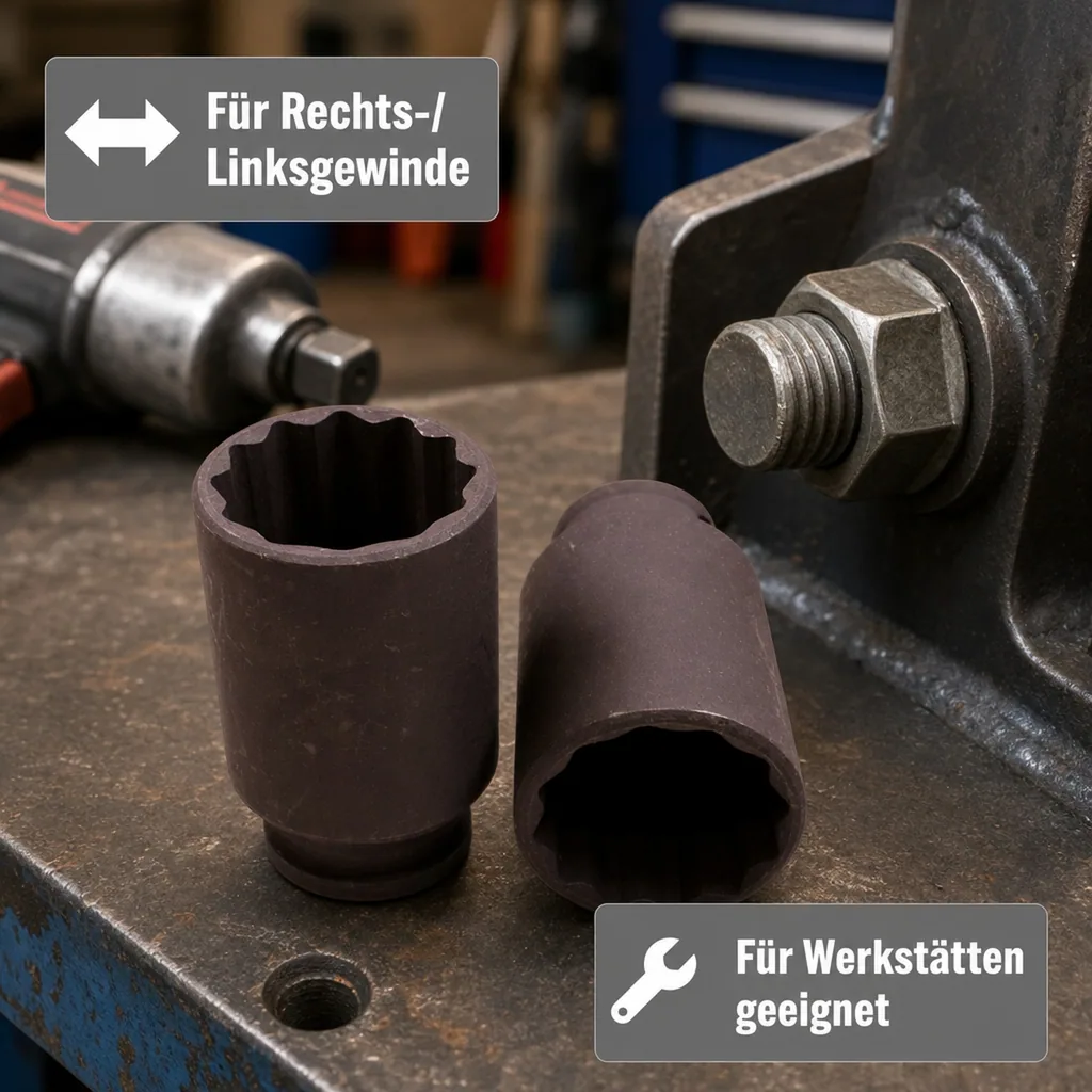 Schlagschraubernuss, 1/2 Zoll, SW 30, Cr-Mo, 12 Kant