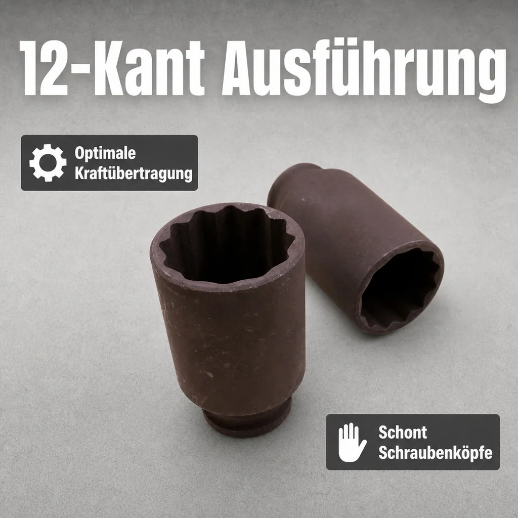 Schlagschraubernuss 1/2 Zoll Nuss SW 36 Cr-Mo 12-Kant