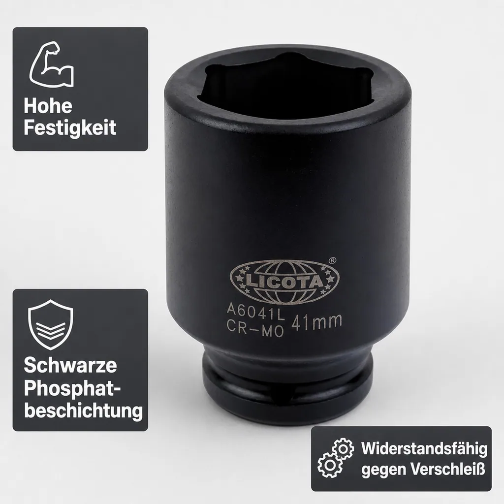35mm Nuss, 3/4 Zoll, SW 35, 6pt Stecknuss