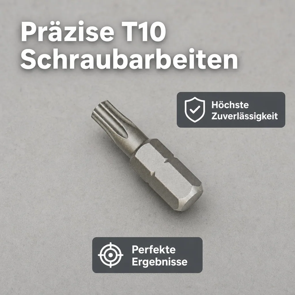 Innensechskant Bit T10, 1/4 Zoll, 30mm, S2 Stahl Bit