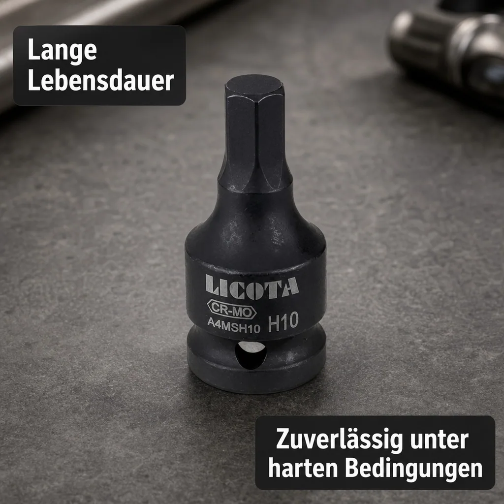 Innensechskant Nuss 1/2 Zoll, H16, Cr-Mo, Steckschlüssel