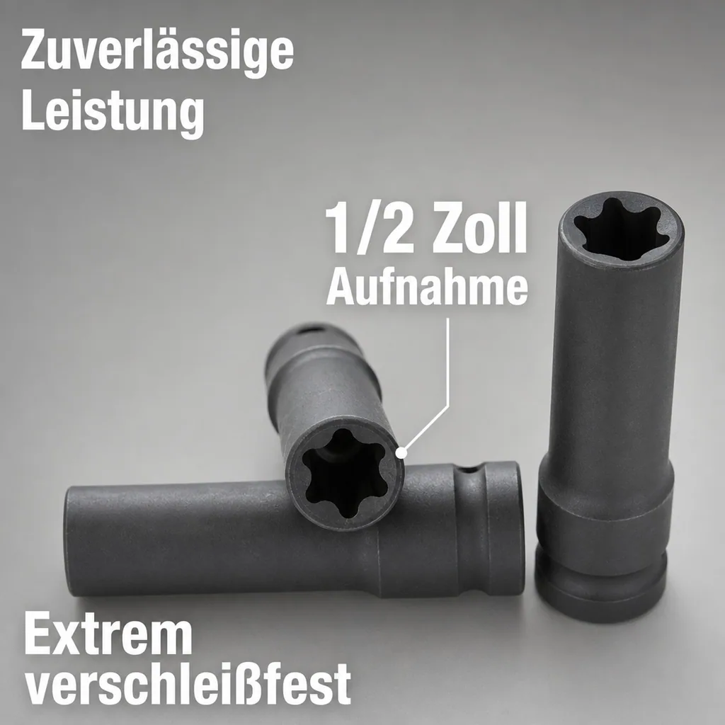 Schlagschraubernuss, Innensechskant Nuss E20, 1/2 Zoll
