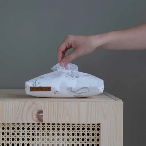 Little Dutch Feuchttuch Box Bezug "Ocean White"