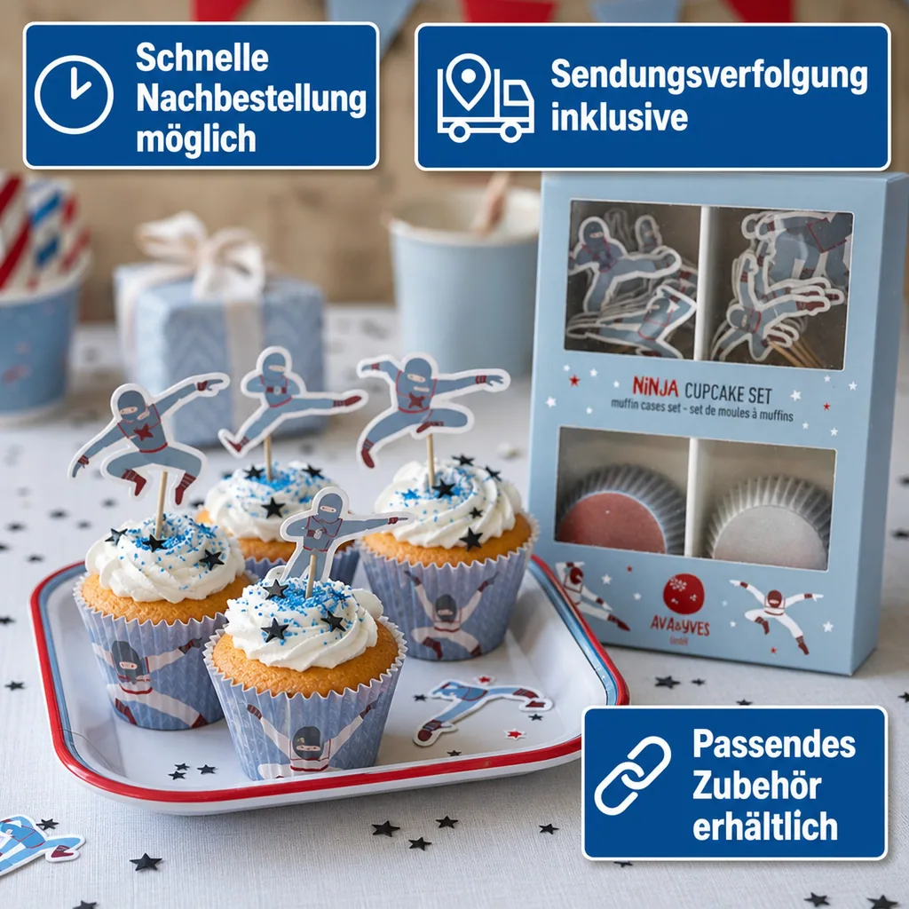 Ava & Yves Cupcake Set Ninjas
