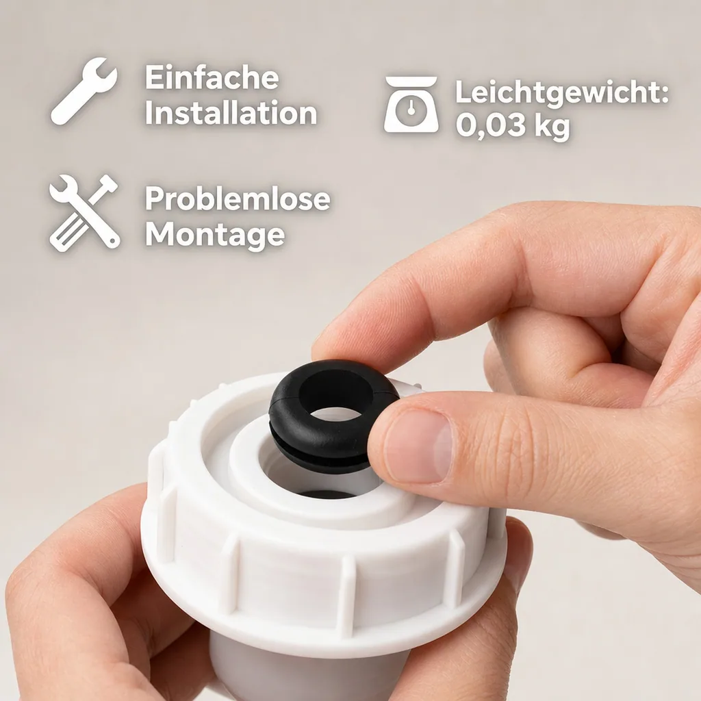 Mostfass-Dichtungsgummi für Gärungseimer & DK 017.630.5 Verschlusskappe