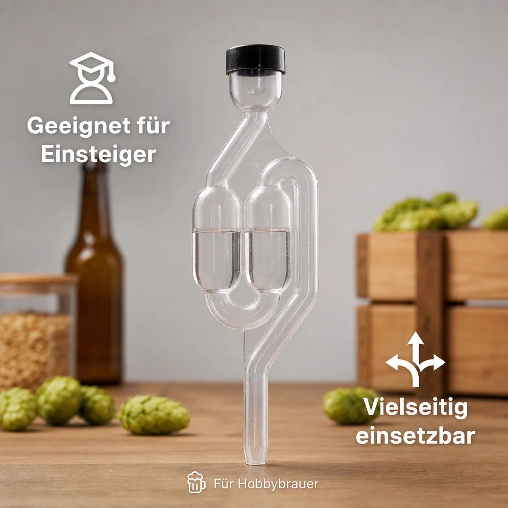 Gärspund - Schlauchmodell mit schwarzer Kappe
