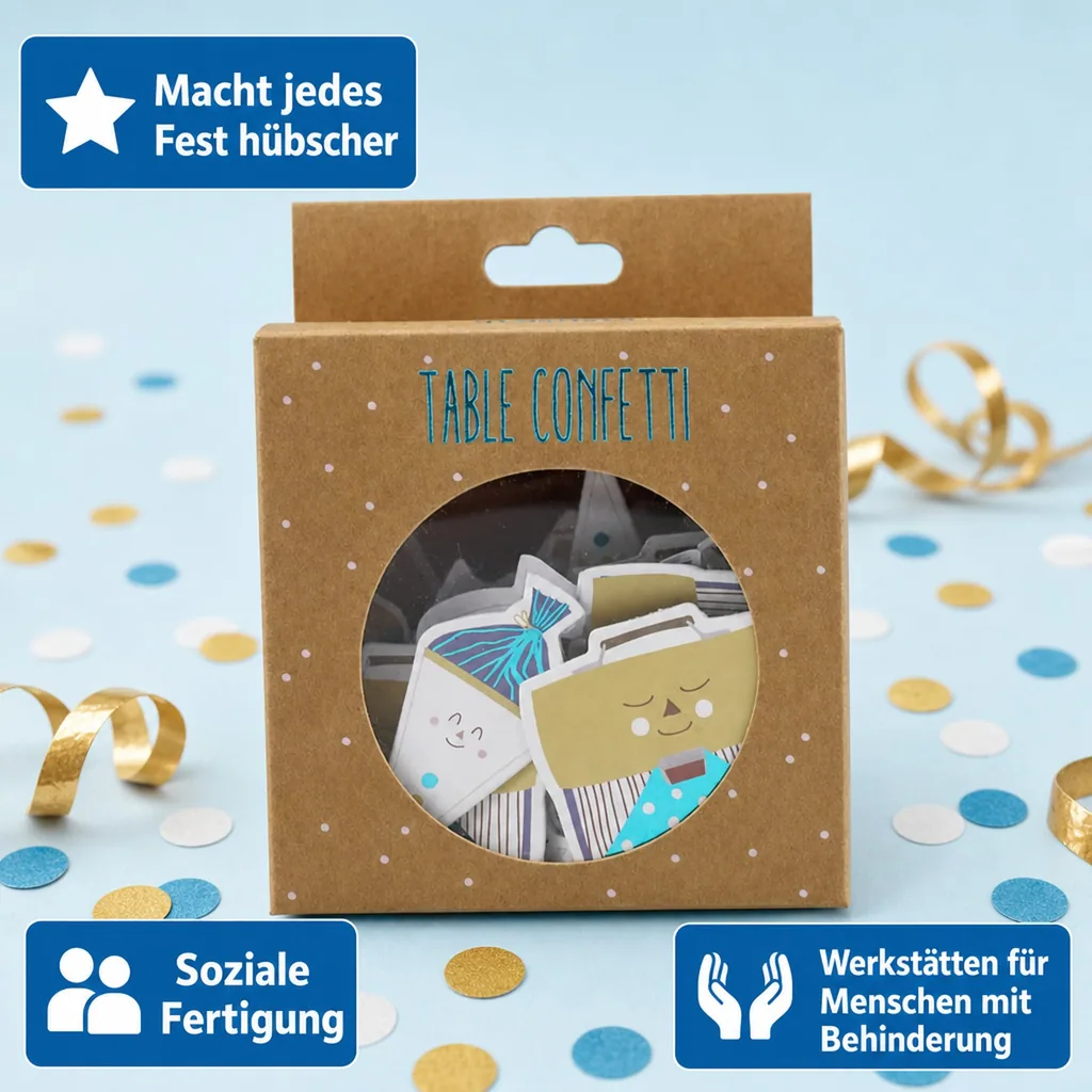 Ava & Yves Tischkonfetti Einschulung kräftig