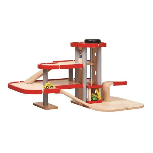 Plan Toys Parkhaus Stromtankstelle Holz