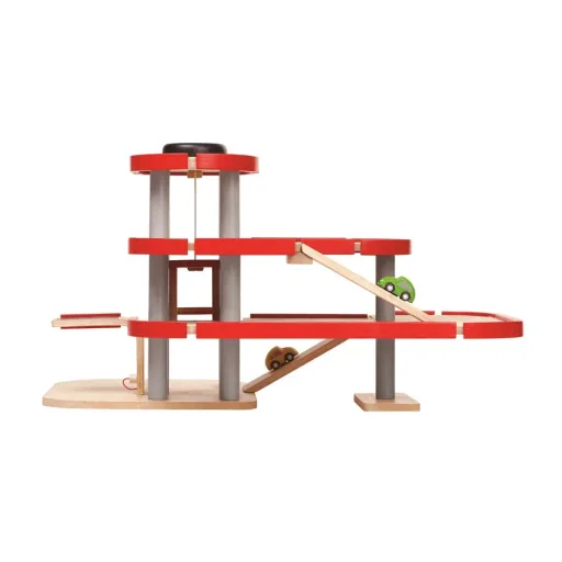 Plan Toys Parkhaus Stromtankstelle Holz