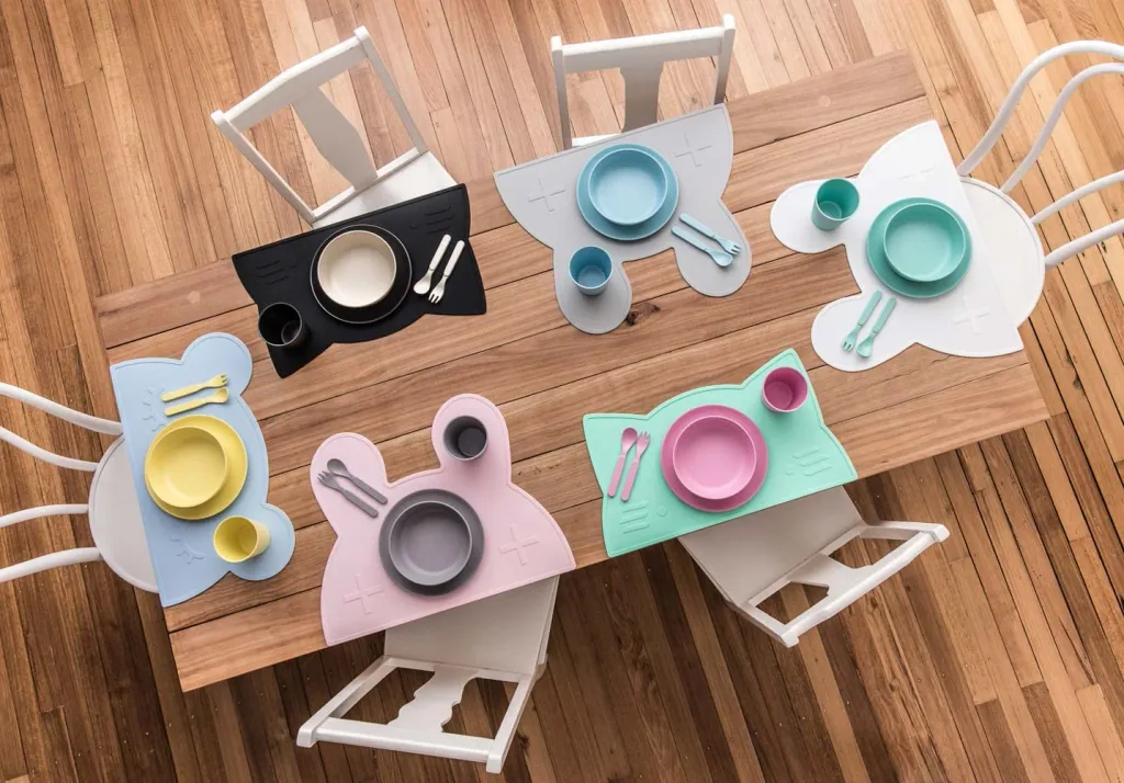 We Might Be Tiny Kinder Tischset Silikon Katze mint
