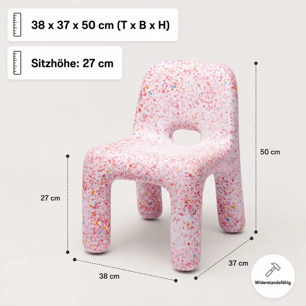 ecoBirdy Kinderstuhl - Charlie Chair Strawberry