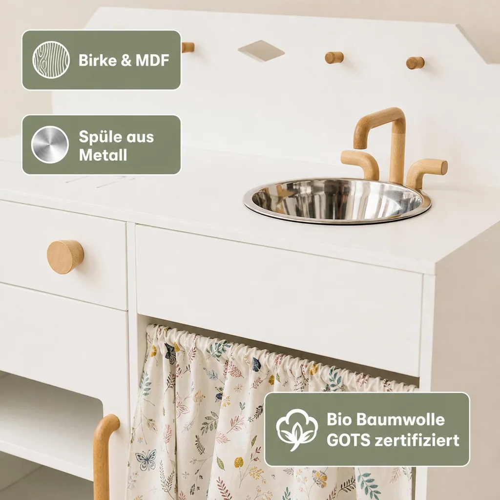 Cam Cam Kinder Spielküche Holz weiss