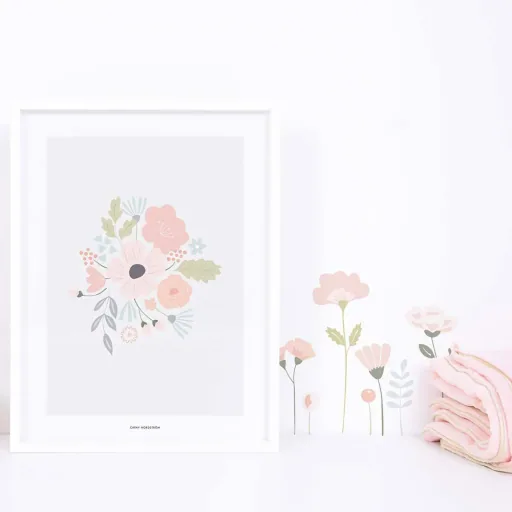 Lilipinso Poster Blumenstrauss rosa pastell