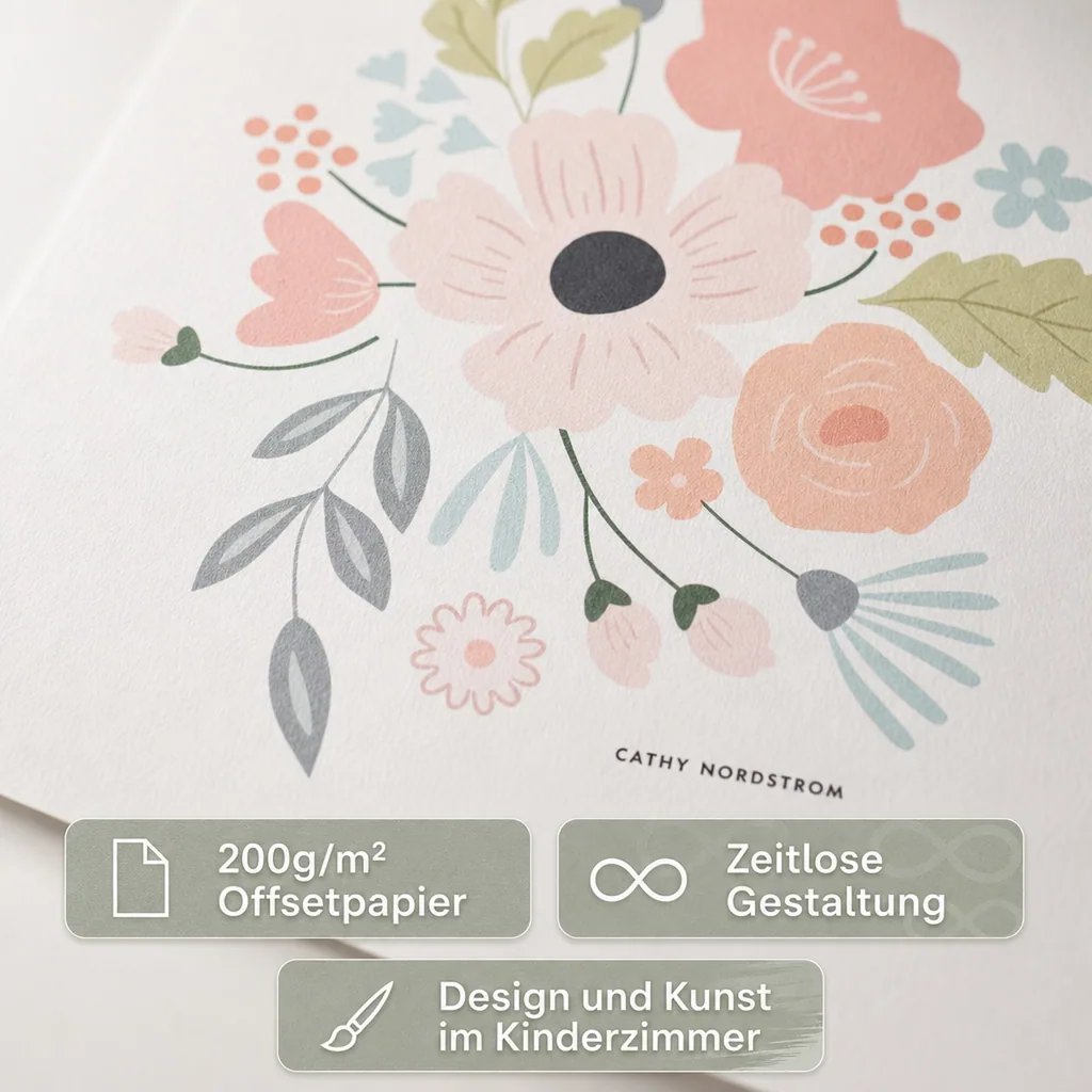 Lilipinso Poster Blumenstrauss rosa pastell