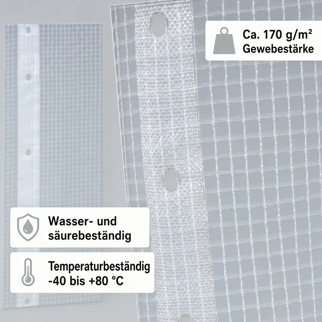 Gitterplane für Gerüste 3,20 x 40 m 200 g/m² Weiss/Transluzent