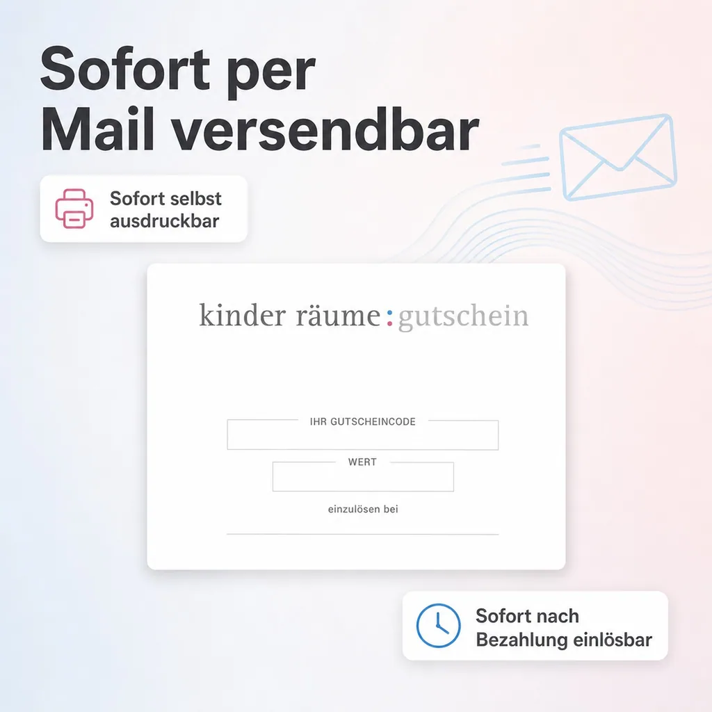 kinder räume Gutschein