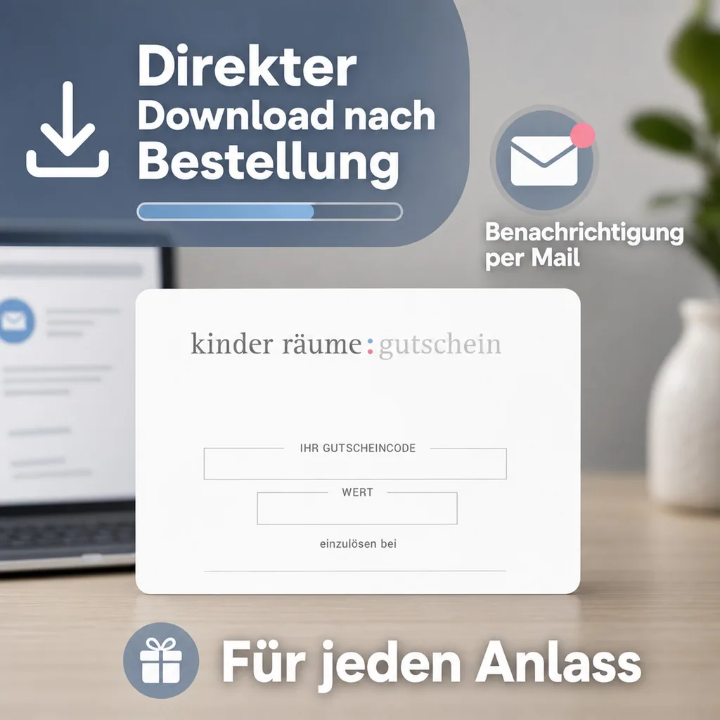 kinder räume Gutschein
