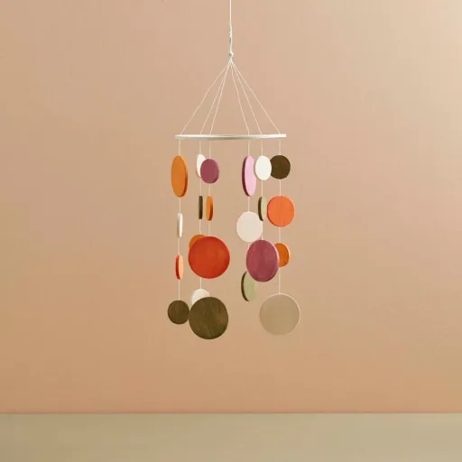 Kids Concept Kinder Mobile Kreise Holz orange