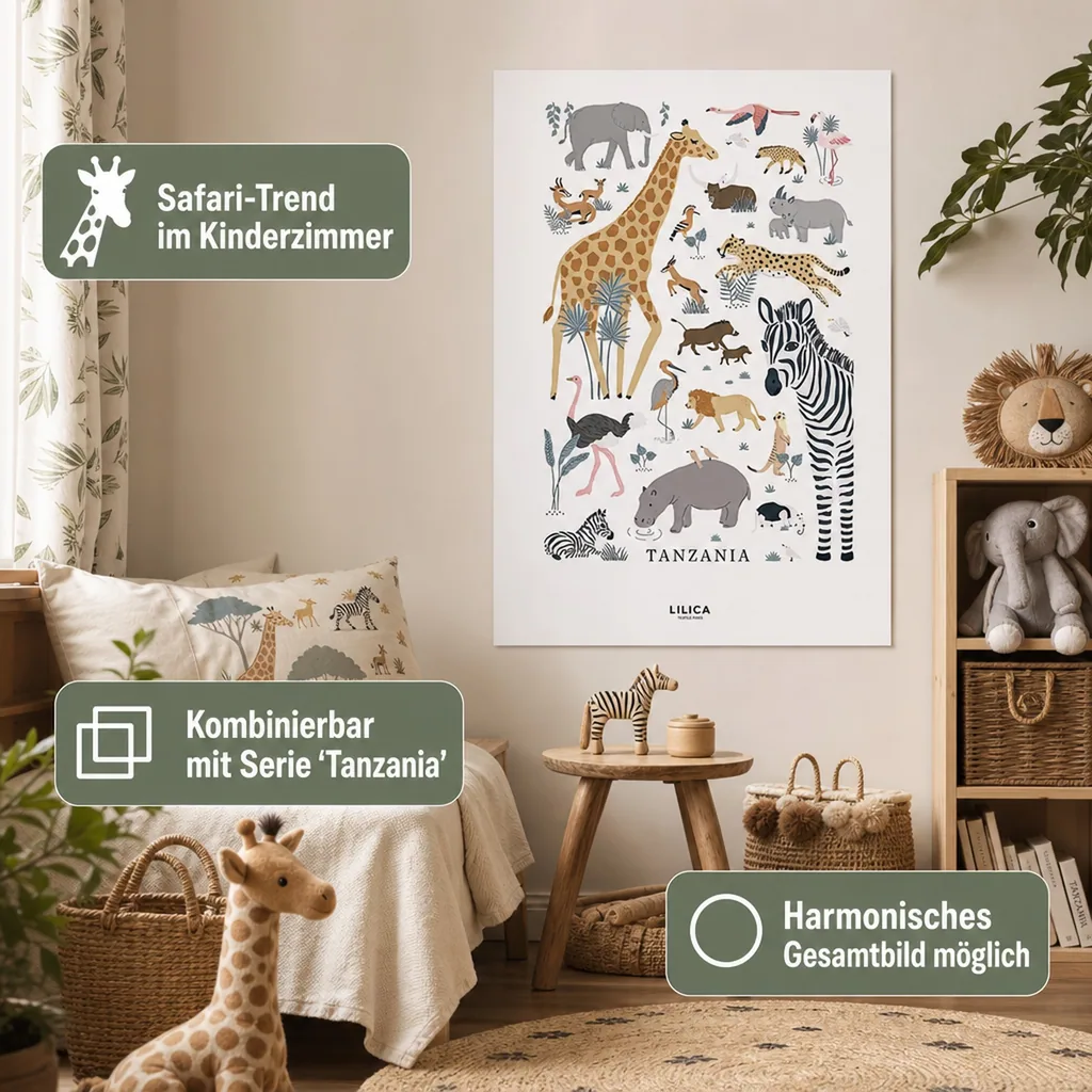 Lilipinso Poster Savannentiergetümmel