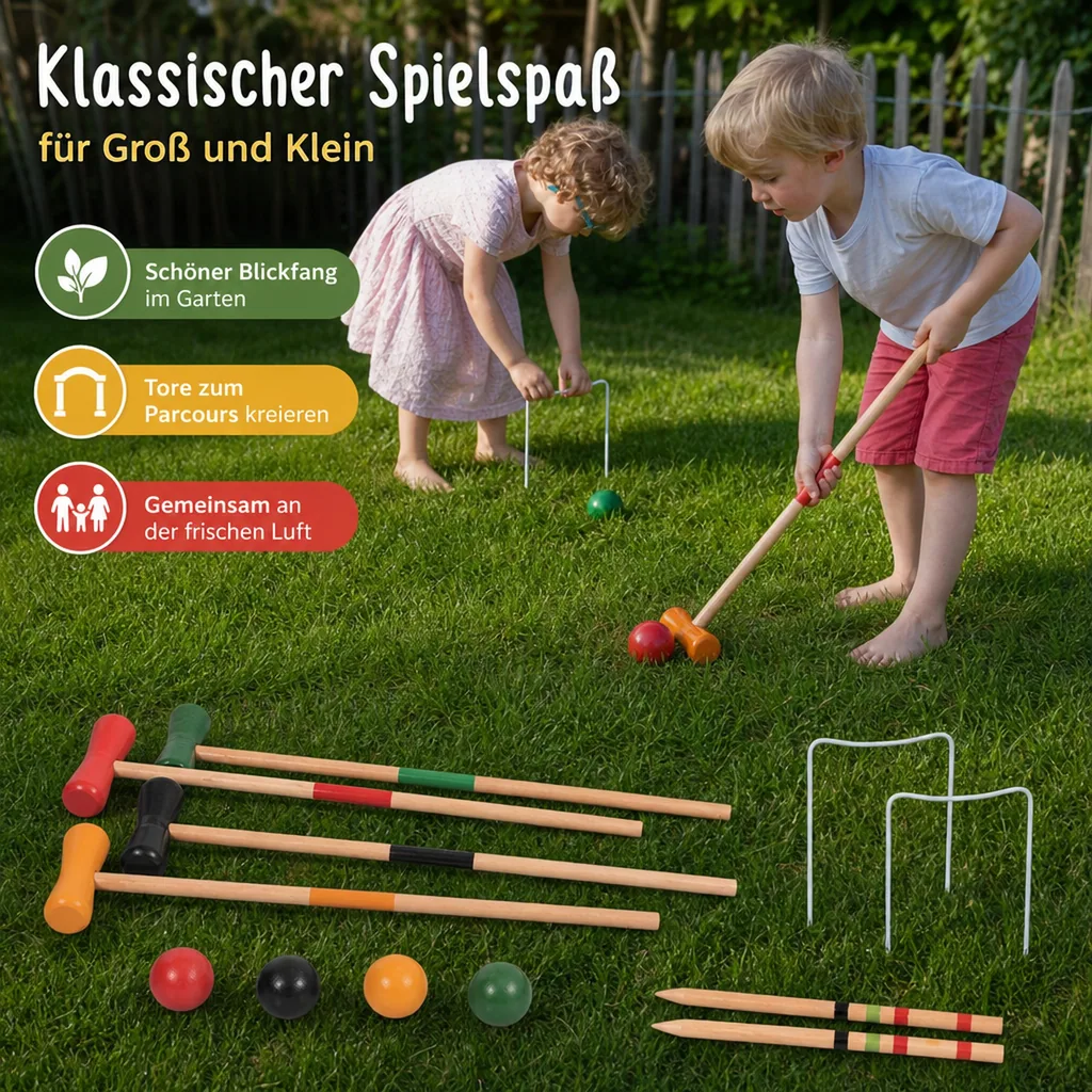 Egmont Toys Croquet Spiel Holz