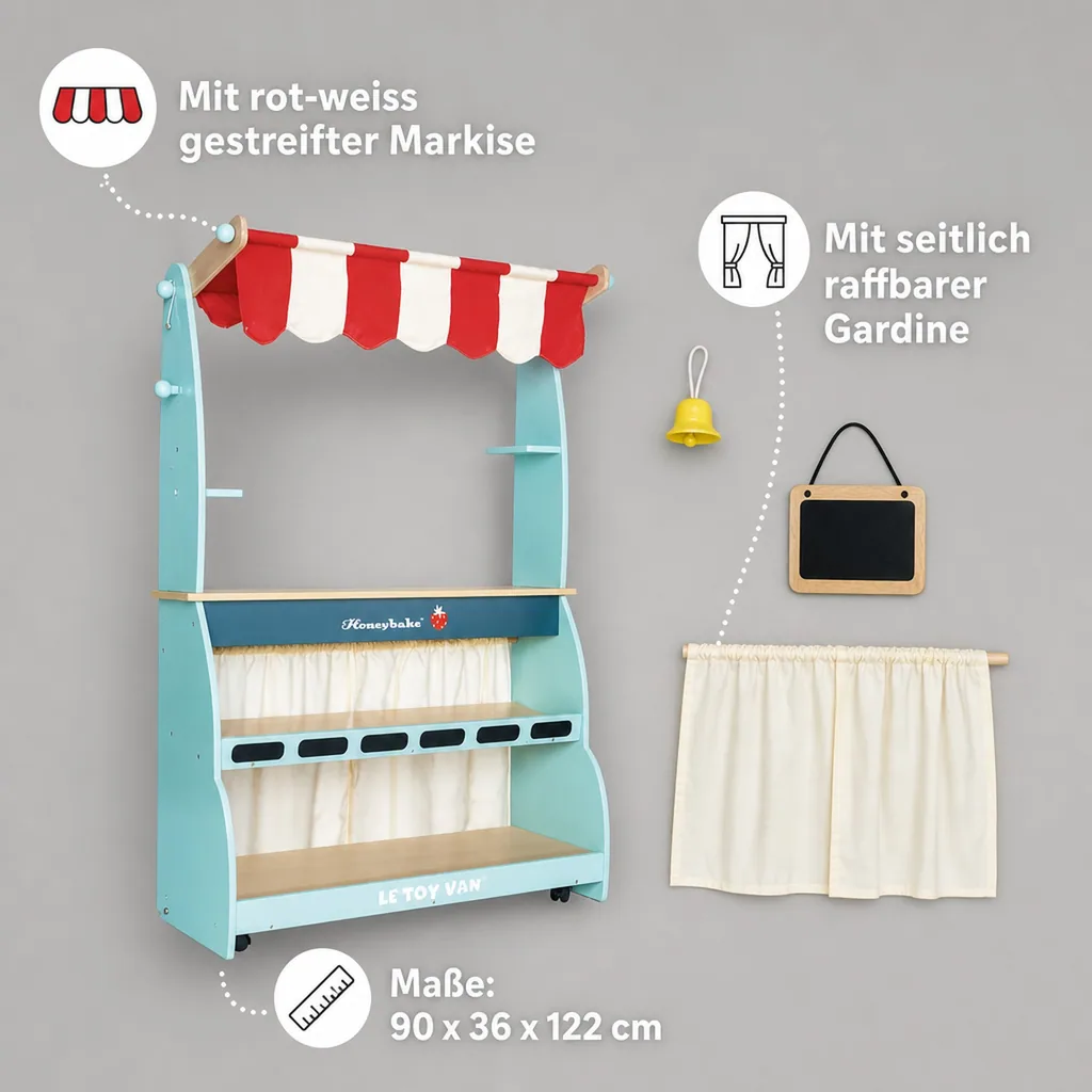 Le Toy Van Verkaufsstand und Café Honeybake