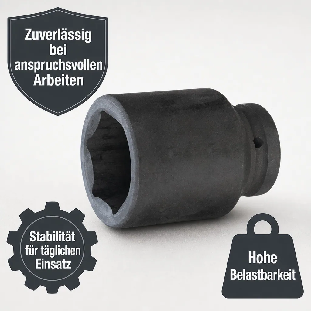 Schlagschraubernuss 3/4 Zoll, 24mm Nuss, Cr-Mo, Industriequalität