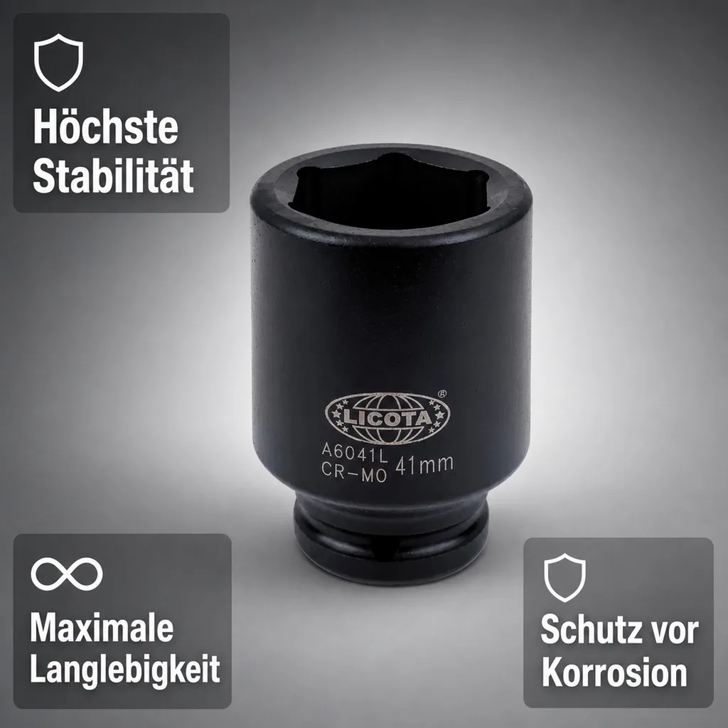 46mm Nuss, 3/4 Zoll Stecknuss, Cr-Mo, SW46, 90mm