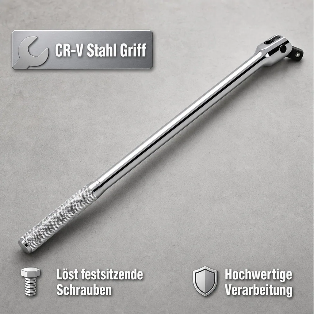 Gelenkgriff 3 4, Knebel, Drehstange, Quergriff 600mm