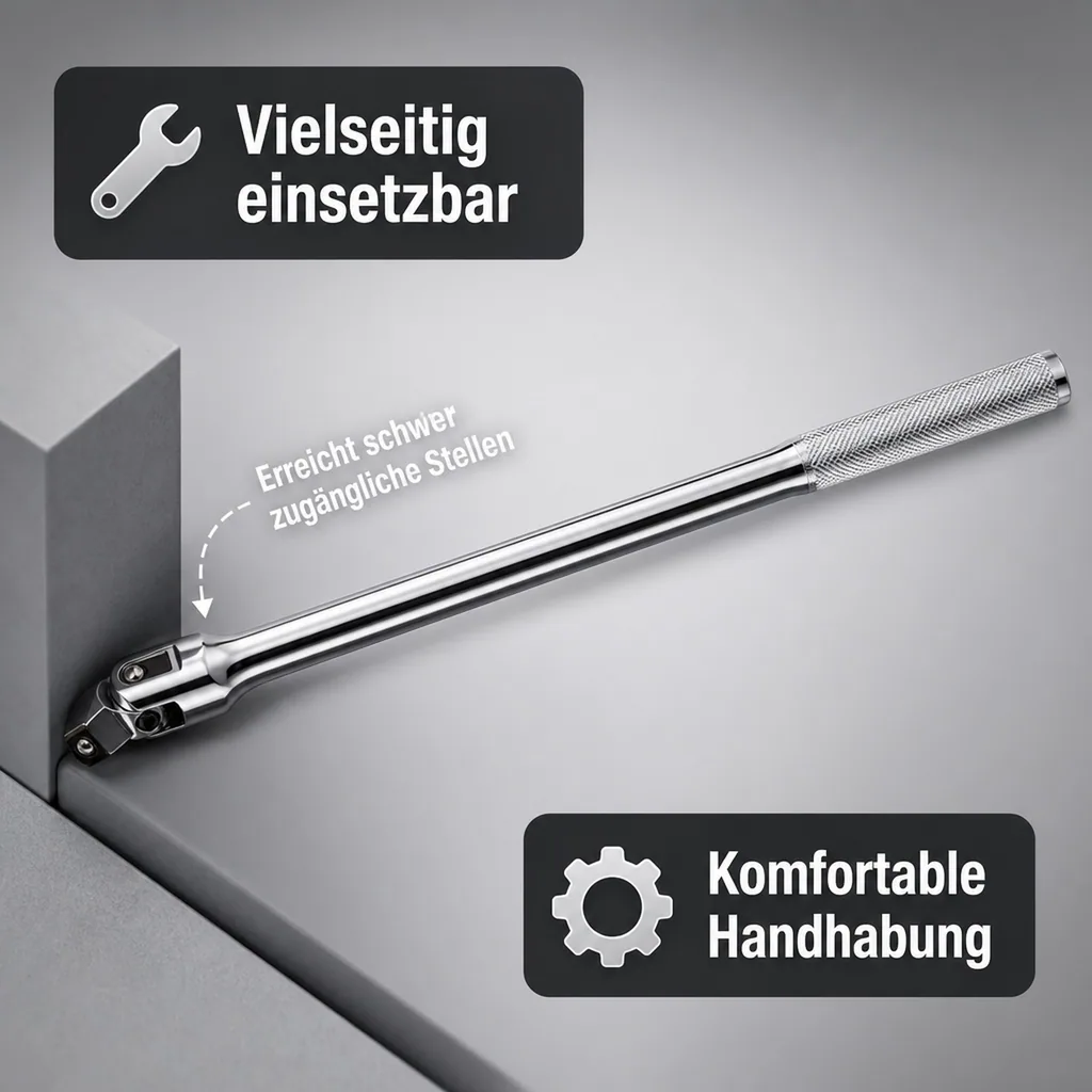 Gelenkgriff 3 4, Knebel, Drehstange, Quergriff 600mm