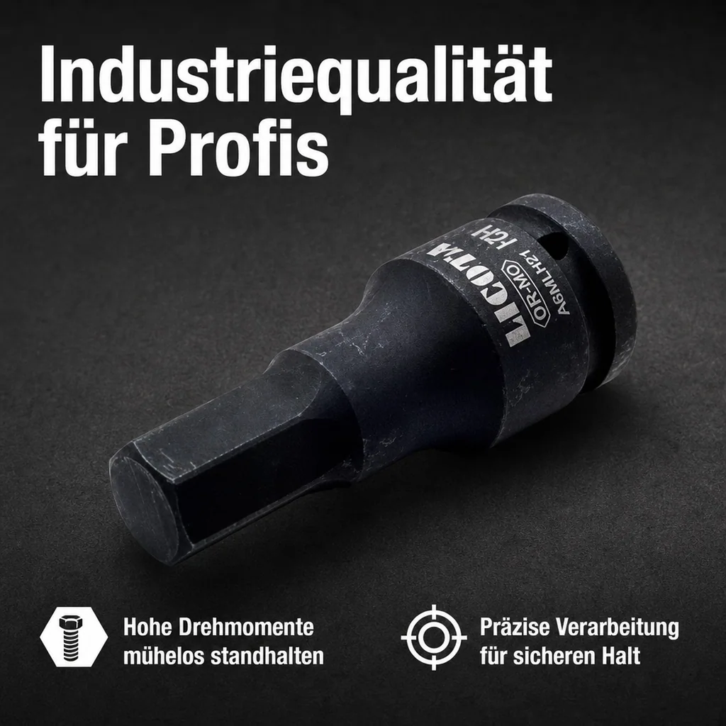 Innensechskant Nuss, 3/4 Zoll, H21, Schlagschrauber Innensechskant, Industriequalität