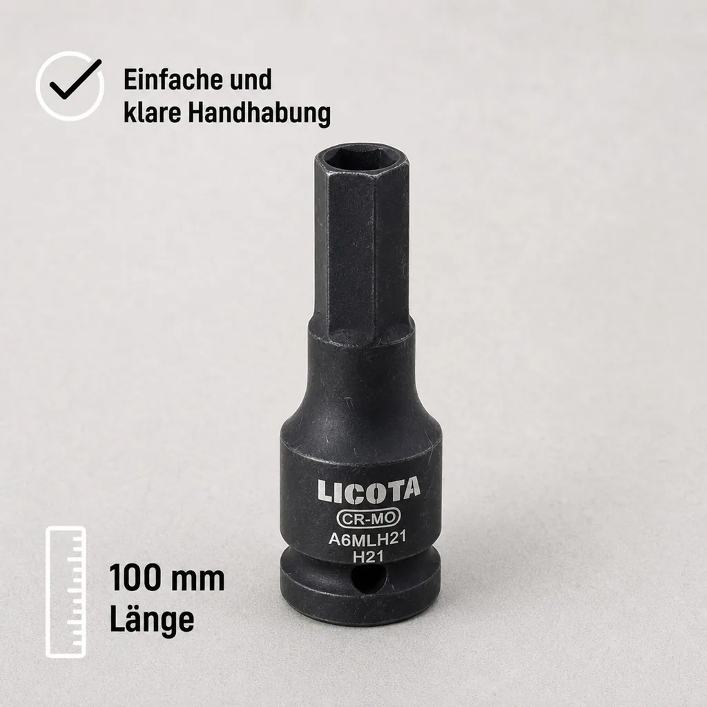 Innensechskant Nuss 3/4 Zoll, Innensechskant Stecknuss H30, Cr-Mo Stahl