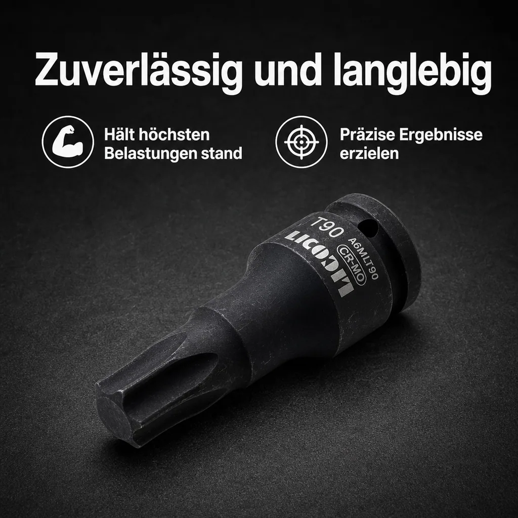 Innensechskant Nuss T60, 3/4 Zoll, Schlagschrauber Nuss Innensechskant, Cr-Mo Stahl