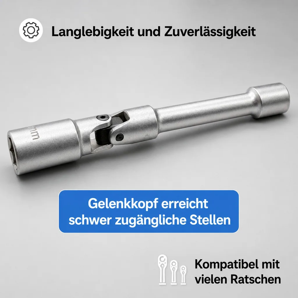 Glühkerzenschlüssel Gelenk 12mm, Spezialwerkzeug