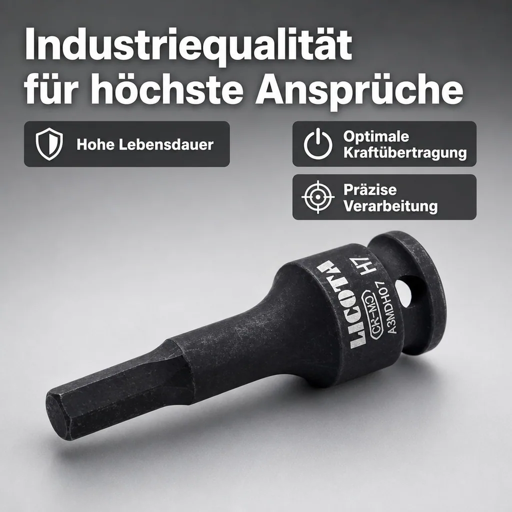Innensechskant Nuss, H10, Cr-Mo, Industriequalität