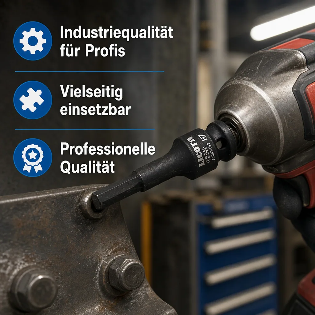Innensechskant Nuss, Schlagschrauber, 3/8 Zoll, H7, Cr-Mo
