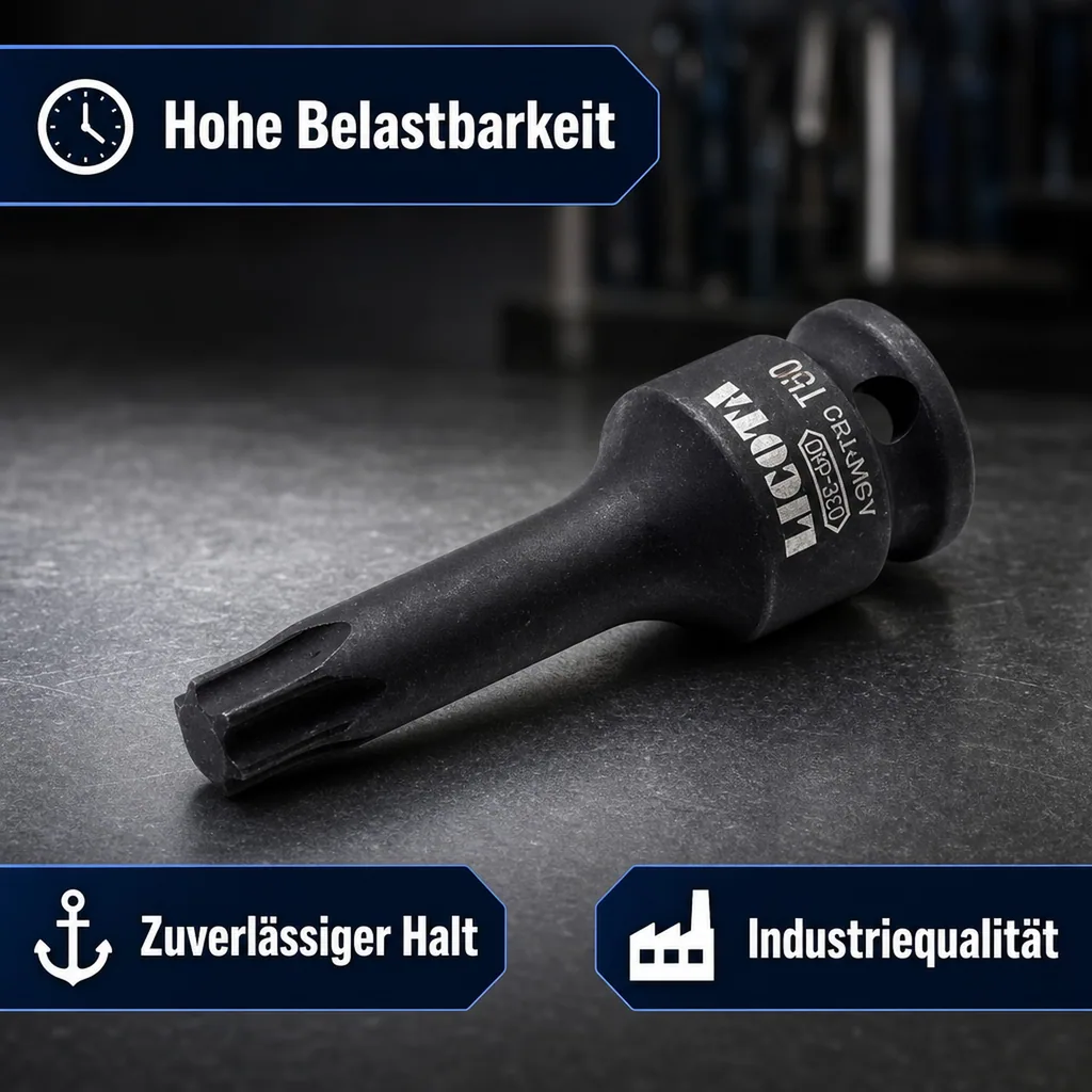 Innensechskant Nuss, 3/8 Zoll, T25, Cr-Mo, Schlagschrauber geeignet