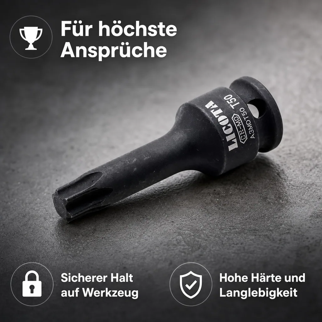 Innensechskant Nuss, 3/8 Zoll, T25, Cr-Mo, Schlagschrauber geeignet