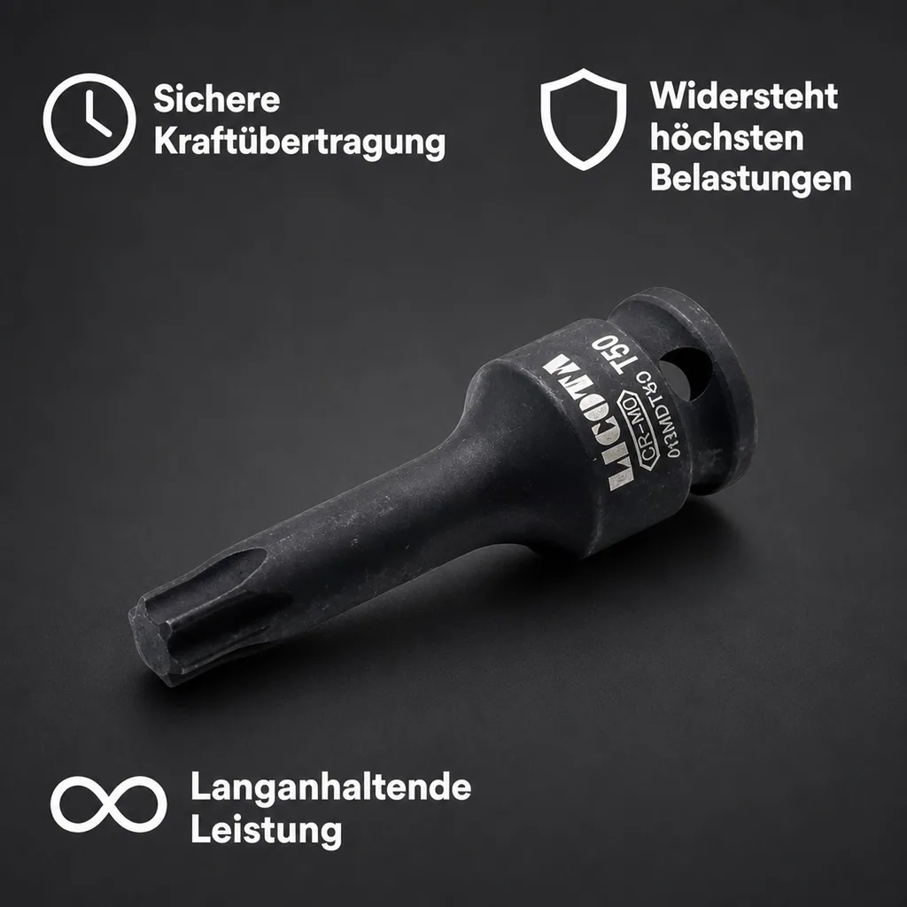 Innensechskant Nuss T40, 3/8 Zoll, Cr-Mo Schlagschrauber Nuss
