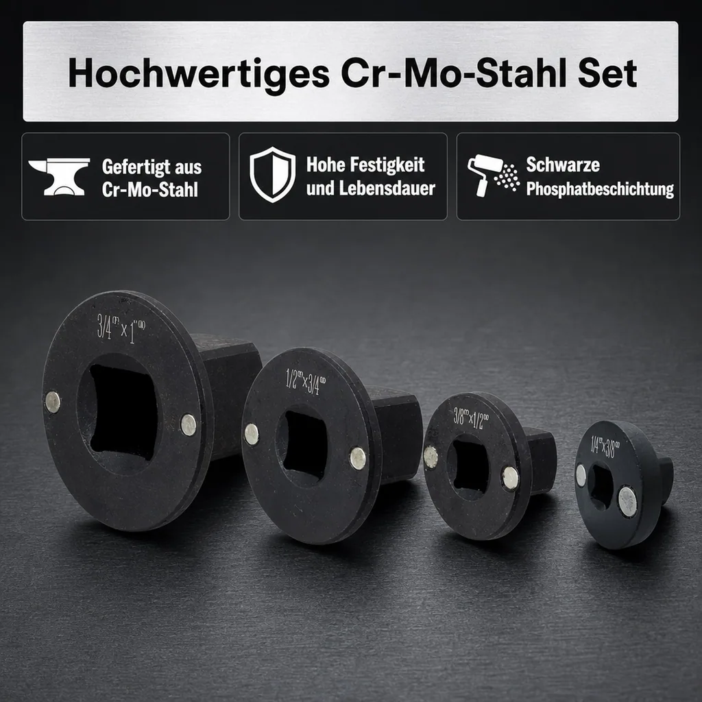 Adapter Set, Stecknuss Adapter Set, Magnetische Adapter, Cr-Mo