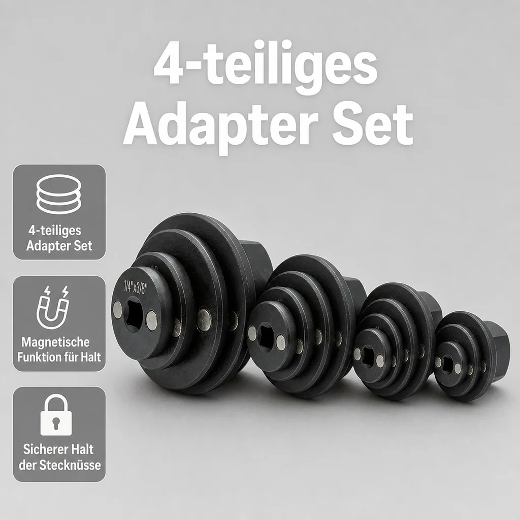 Adapter Set, Stecknuss Adapter Set, Magnetische Adapter, Cr-Mo