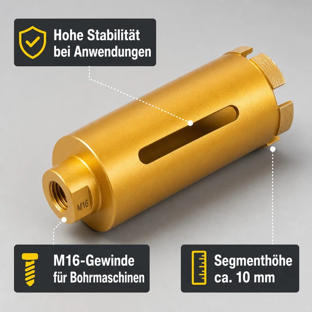 Diamantbohrkrone 82mm, SDS Plus, mit Zentrierbohrer – Zentrierbohrer nicht im Lieferumfang