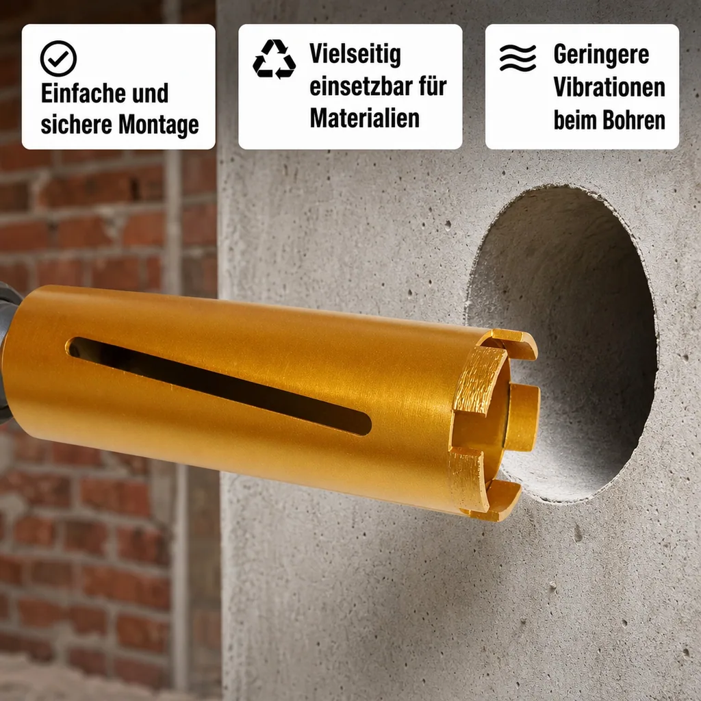 Diamantbohrkrone 82mm, SDS Plus, mit Zentrierbohrer – Zentrierbohrer nicht im Lieferumfang