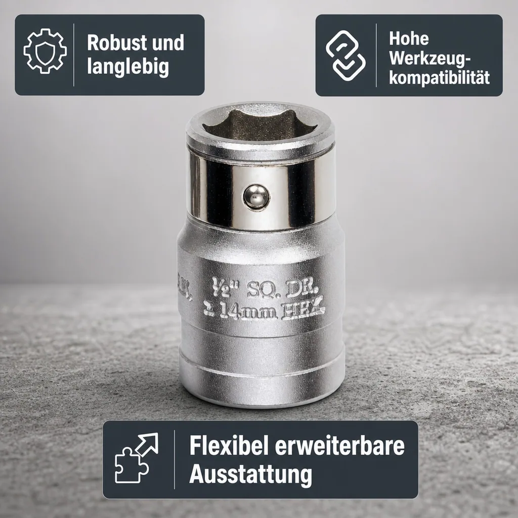 Adapter 1/2 Zoll, Kupplung 1/2 Zoll, 10mm Adapter