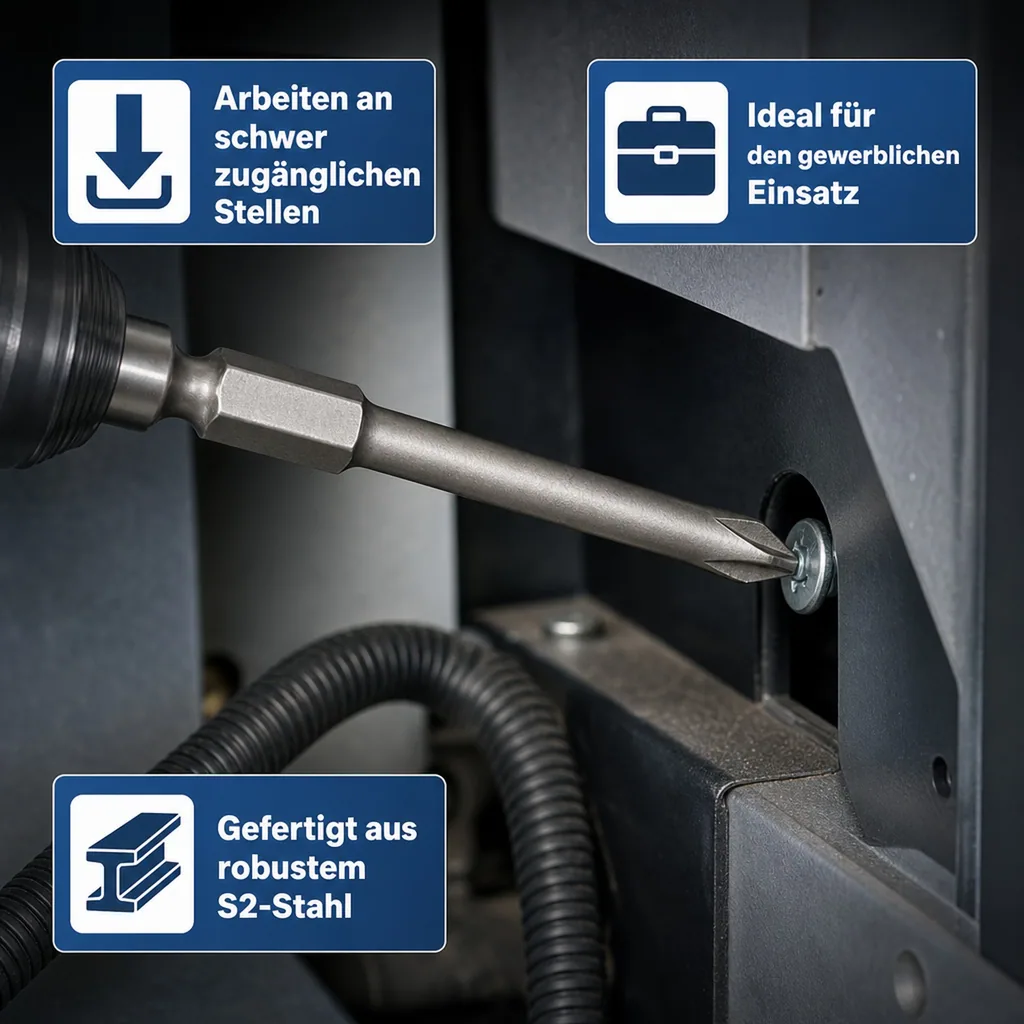 PH3 Bit, Langbit 200mm, S2 Stahl, Industrie Qualität