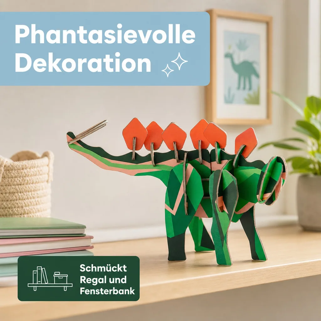 studio ROOF 3D Dinosaurier Stegosaurus Pappe
