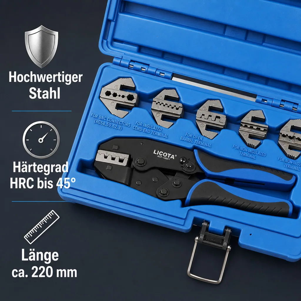 Crimpzange, 6 in 1, Kabelschuhzange