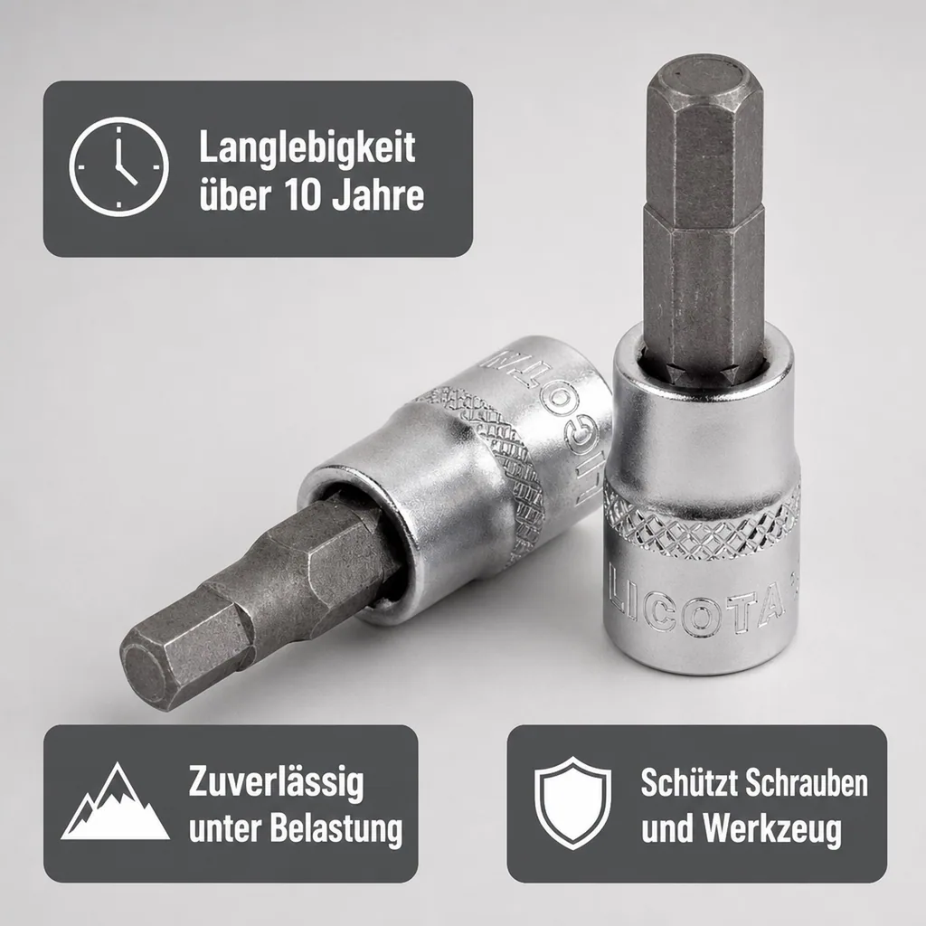 Innensechskant Nuss, 1/2 Zoll H10